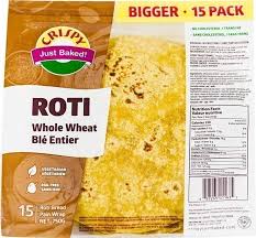 Supermarket Roti CRISPY WHOLE WHEAT ROTI 585GM – JFK Grocery Inc.